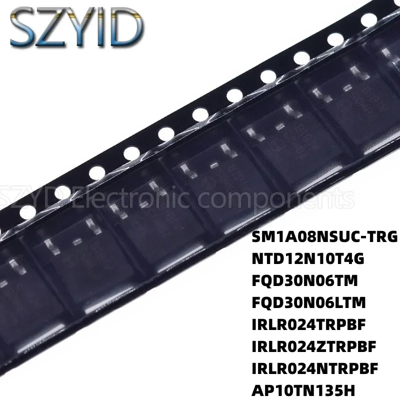 100PCS TO252 SM1A08NSUC-TRG NTD12N10T4G FQD30N06TM FQD30N06LTM IRLR024TRPBF IRLR024ZTRPBF IRLR024NTRPBF AP10TN135H