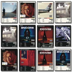 80s Pop Rapper Eminem Poster Aesthetic Hip Hop Singer Music Album Cover Single Ep Canvas Print Wall Art Student Dorm Room Decor