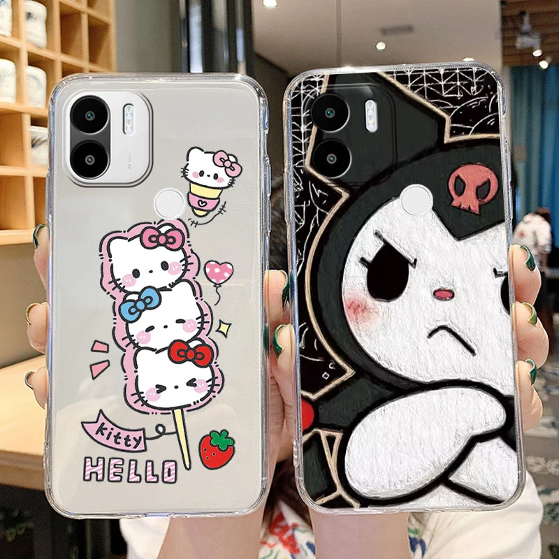 For Redmi A1 A2 Plus 4G Case Sanrio Lovely Pachacco Cartoon Kuromi Phone Cover Silicone Soft Clear Shell For RedmiA1+ A 2+ Capa