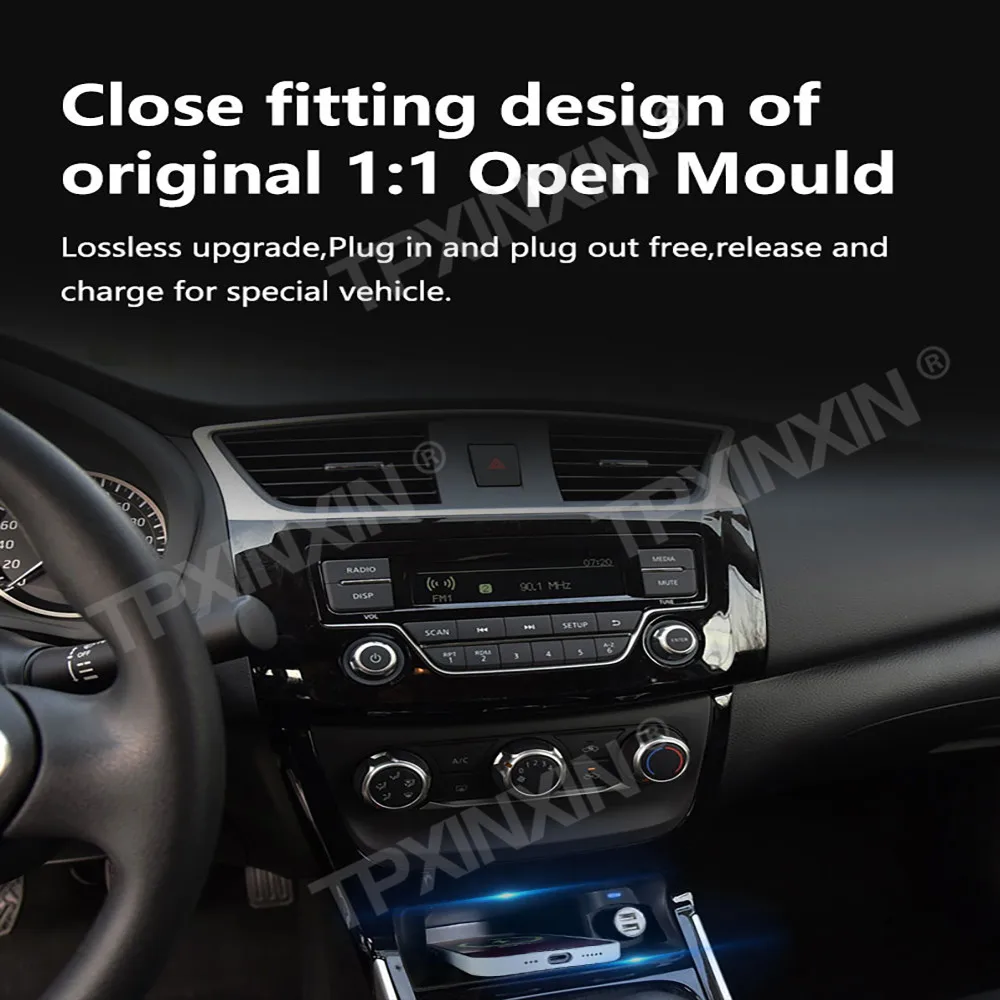 For Nissan Sylphy 2014-2019 Quick QI Car Wireless Charger Fast Charging Intelligent Infrared Mobile Phone Dashboard