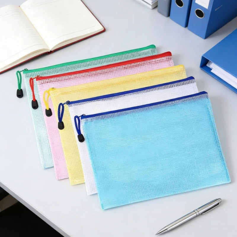 

Zippered Document Bag - Portable Business Organizer File Folder with Zipper for Office School Supplies