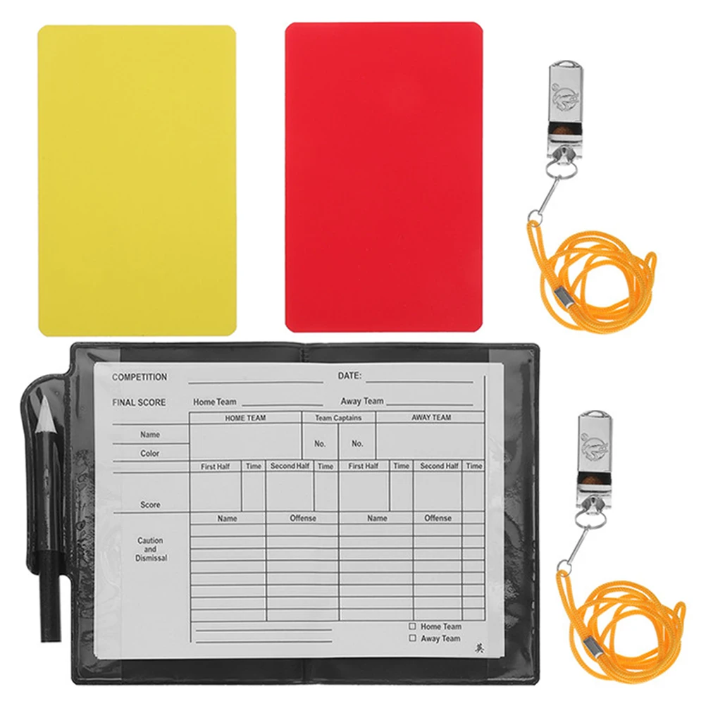 

Referee Penalty Suit Whistles Football Metal Game Accessory Cards for Soccer Pvc Man