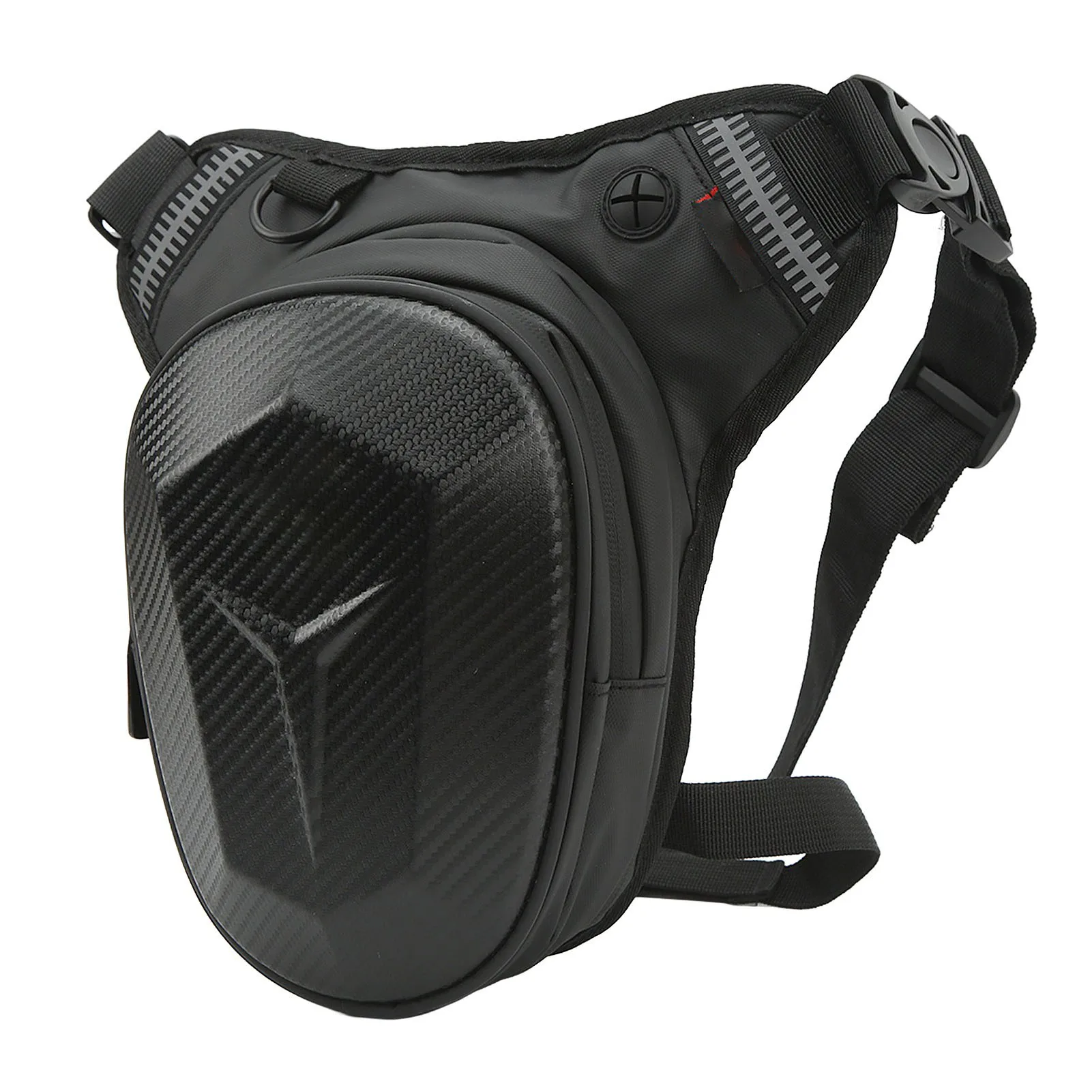 Motorcycle Drop Leg Bag with Reflective Strip Water Resistant Waist Pack 1680D Oxford Cloth Polyester for Outdoor Hiking