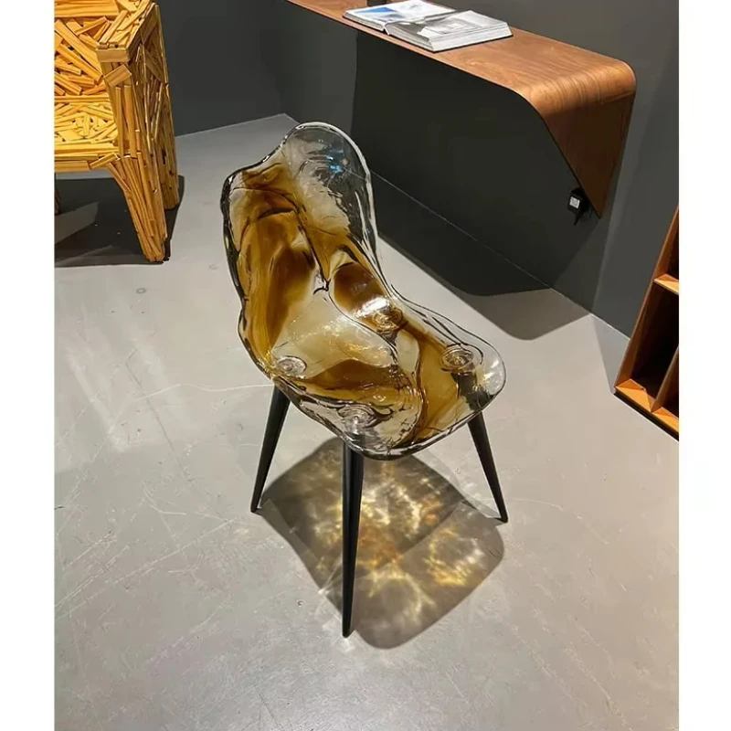 

Creative style design popular large stainless steel dining chair hotel living room apartment furniture