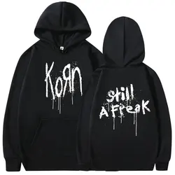 Korn Music Concert Rock Band WORLD TOUR Hoodie Men's Vintage Metal Gothic Oversized Sweatshirt Punk Hip Hop Hoodies Streetwear