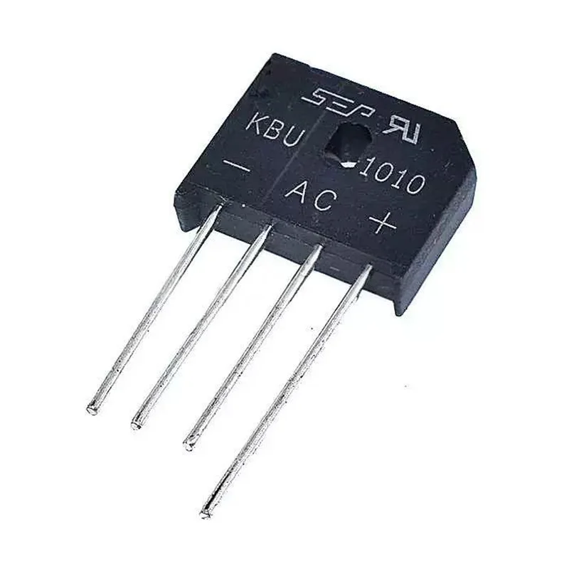 5 uds diodo de puente plano KBU606 KBU608 KBU610 KBU808 KBU810 KBU1010 KBU1510 KBU2510 KBU3510 pila rectificadora de puente