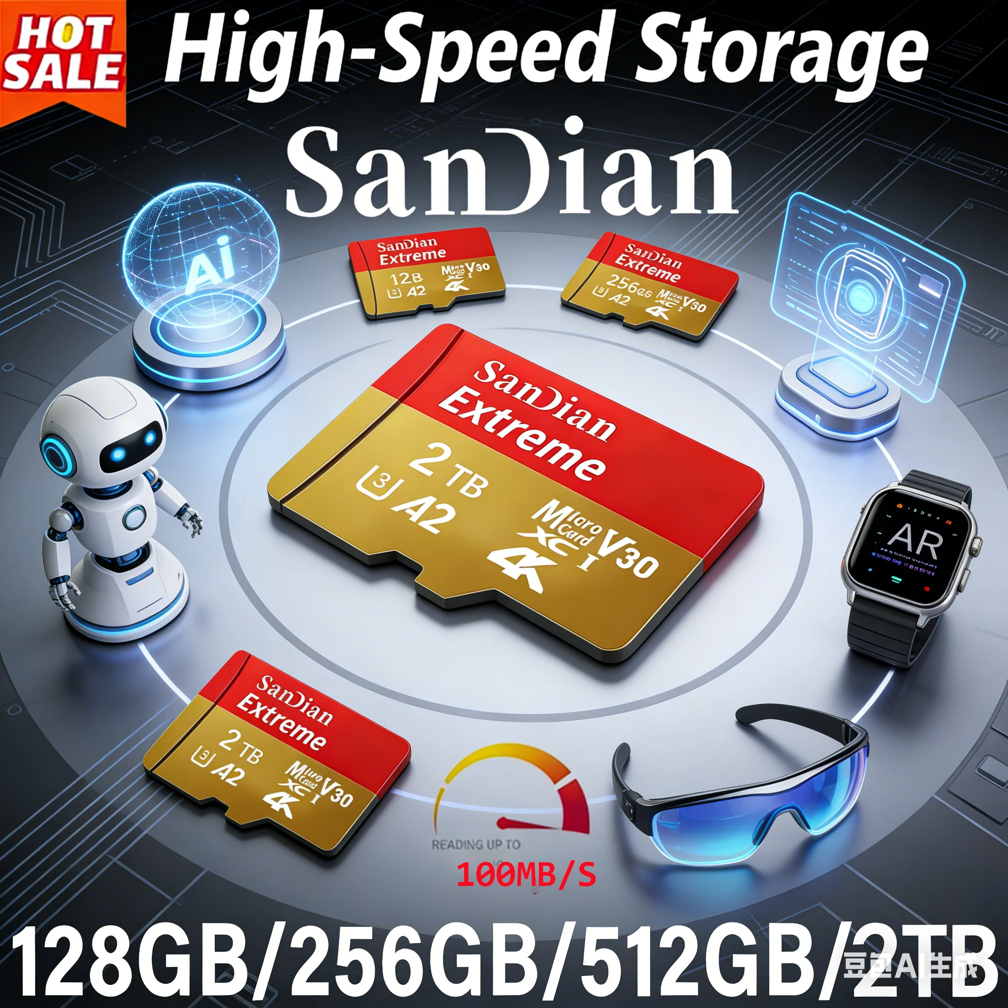 Tarjeta Micro TF SD de alta velocidad, 128GB, 256GB, Clase 10, U3, V30, hasta 100 MB/s, para cámara, dron, grabadora de conducción, tarjeta de memoria resistente al agua