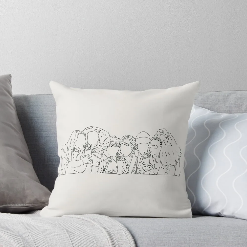 

heartstopper gang lineart Throw Pillow christmas supplies Christmas s Covers pillow pillowcase pillow