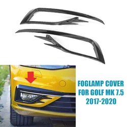 For VW Volkswagen Accessories Golf MK7.5 2017-2020 Front Fog Light Lamp Eyebrow Frame Wind Gauge Eyelid Cover Trim