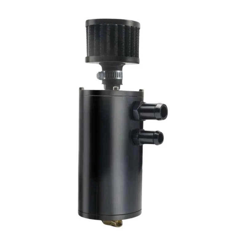 NEW HOT In Stock-Oil-Gas Separator Dual-Port Design With Air Filter For Automotive Oil Catch Can Modification