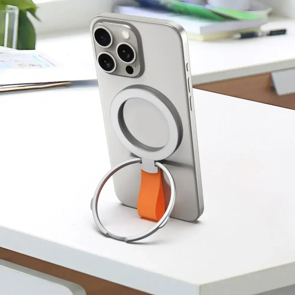 Magnetic Cell Phone Ring Holder Case for MagSafe IPhone 13 14 15 16 Pro Max Plus Removable Mac Safe Magnet Stand