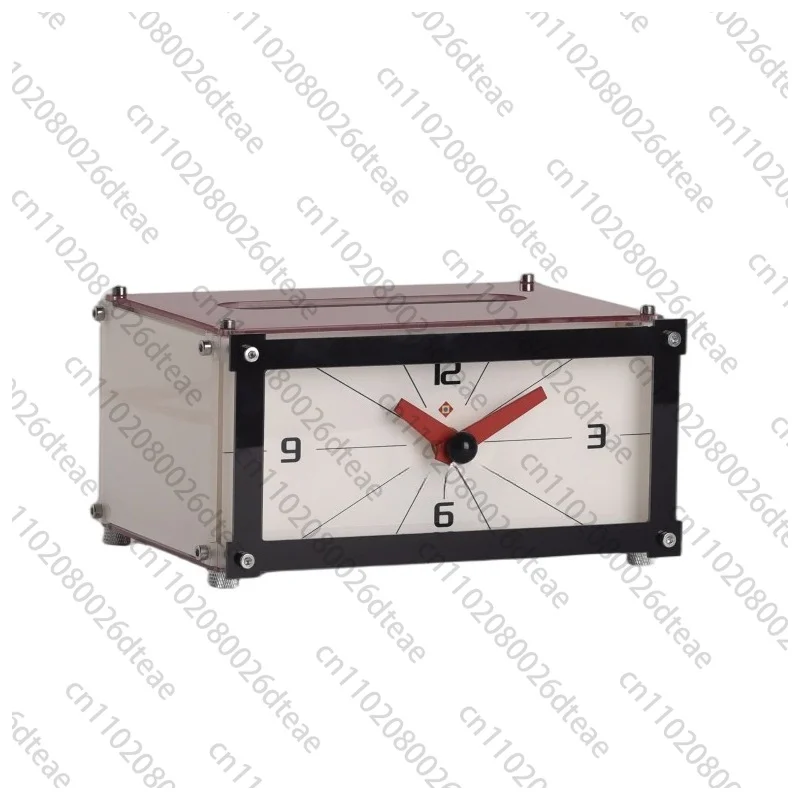 Creative Table Clock With Tissue Box Function Retro Industrial Clock Room Decoration Mute Table Clock Room Office HomeDecor Gift