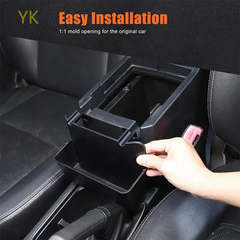

For Subaru Forester 2013-2018 ABS Black Car Armrest Box Front Storage Box Mobile Phone Storage Box Interior Car Accessories