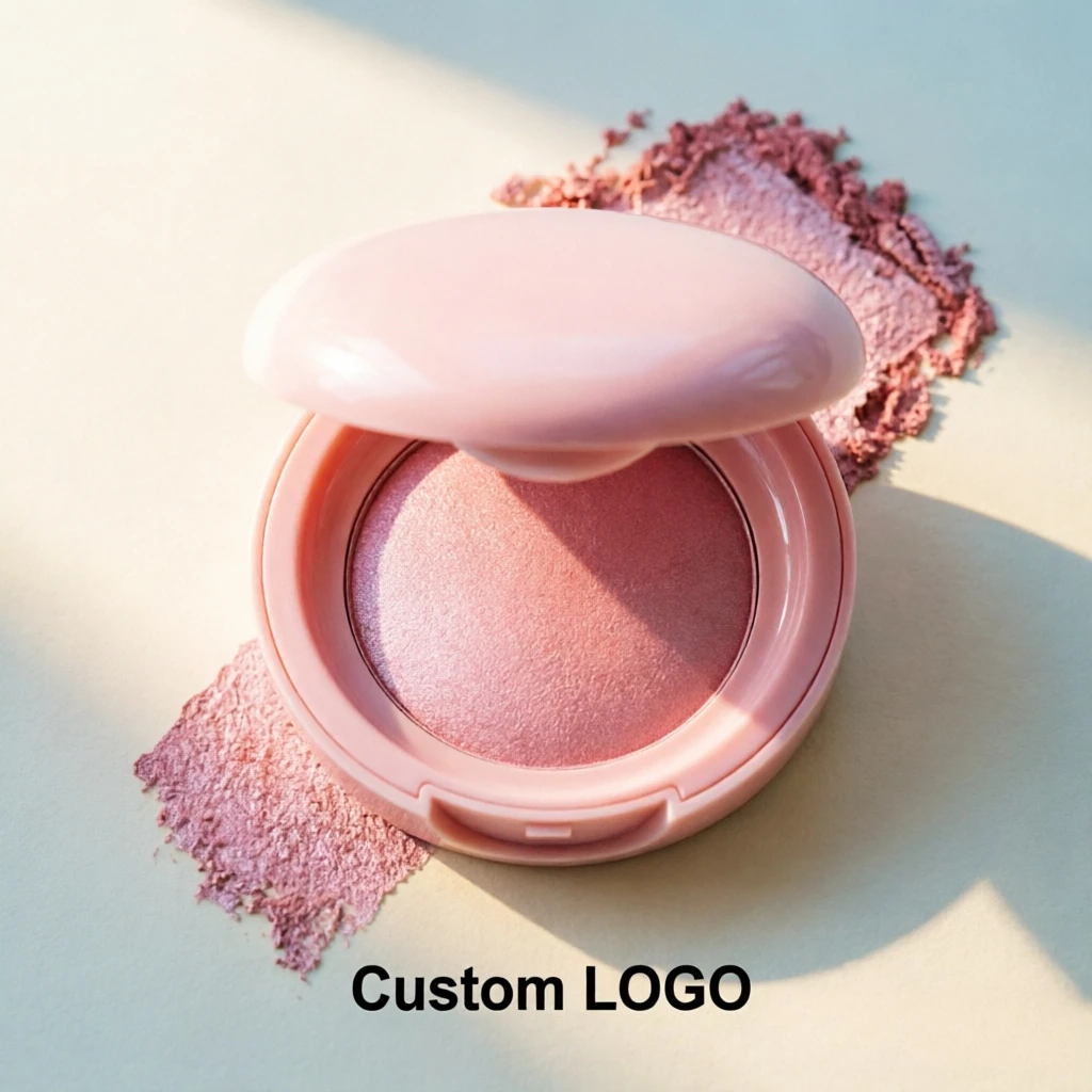 Customizable Logo Baked Blush Powder Single Shade Soft Silky Velvety Texture Long Lasting for Everyday Use and Gift Giving