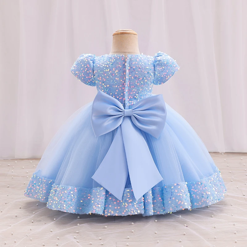 Girl's dress dress princess girl's dress short sleeve glitter puff ball dress girl's dress