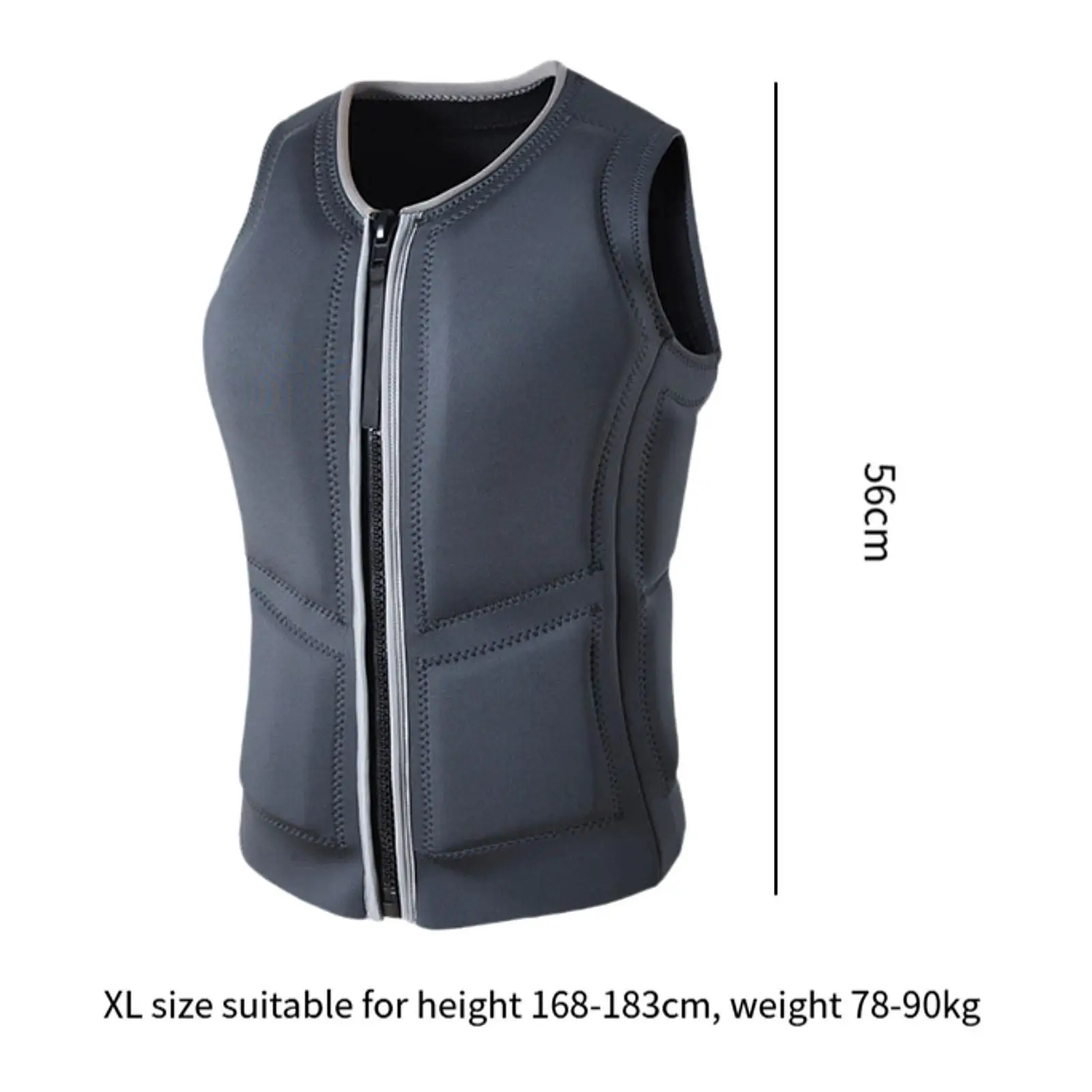 Giubbotto di salvataggio in neoprene per sport acquatici per adulti Giubbotto di galleggiamento Giubbotto di salvataggio impermeabile Nuoto Canottaggio Sci Gilet di guida Alla deriva