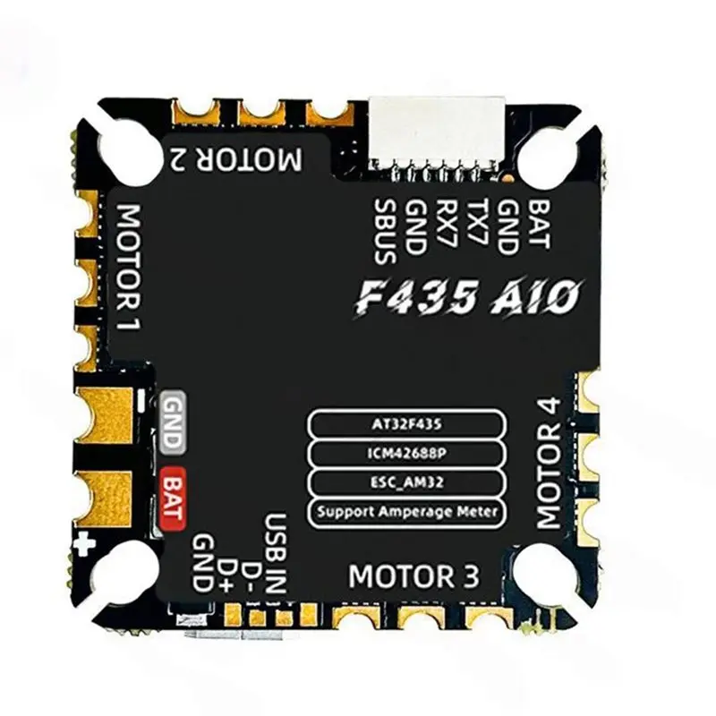FBIL-AM32 AIO 45A F435 3-6S High-Performance For 3-6S FPV Drone Flight Controller F4 16M Blackbox OSD AM32 45A ESC