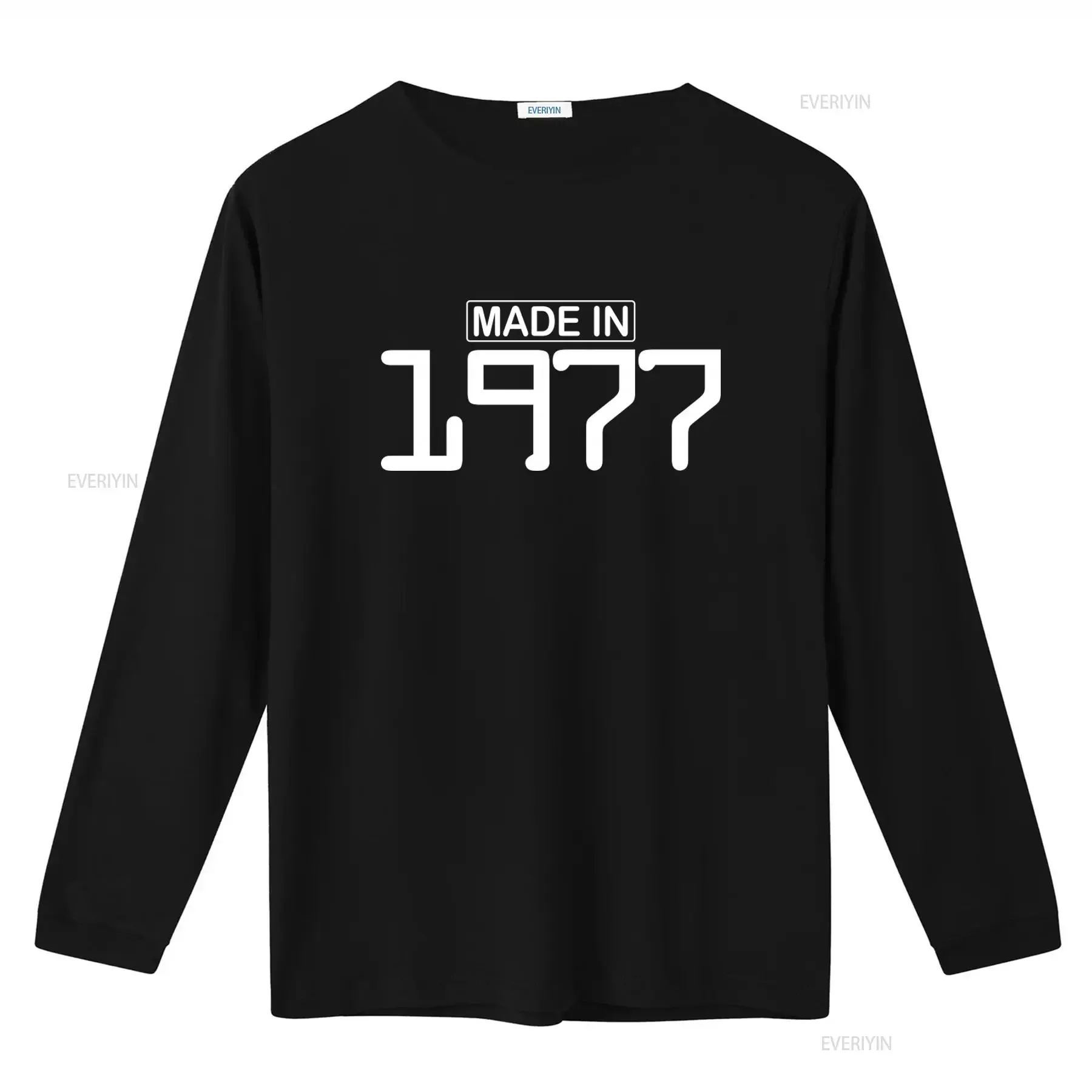 Made In 1977 Birthday Celebration T Shirt Cotton Retro Style vintage Washed Slightly designer clothes Unisex Versatile