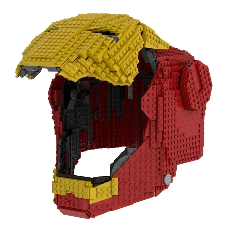 MOC Wearable Steel Helmet Building Blocks Model Toys Children Festival Gifts Toys For Boys