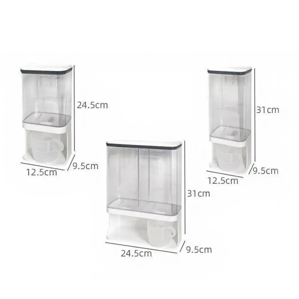 Laundry Dispenser Laundry Bead Holder Laundry Detergent Dispenser Clear Visibility Window Space Saving Solution