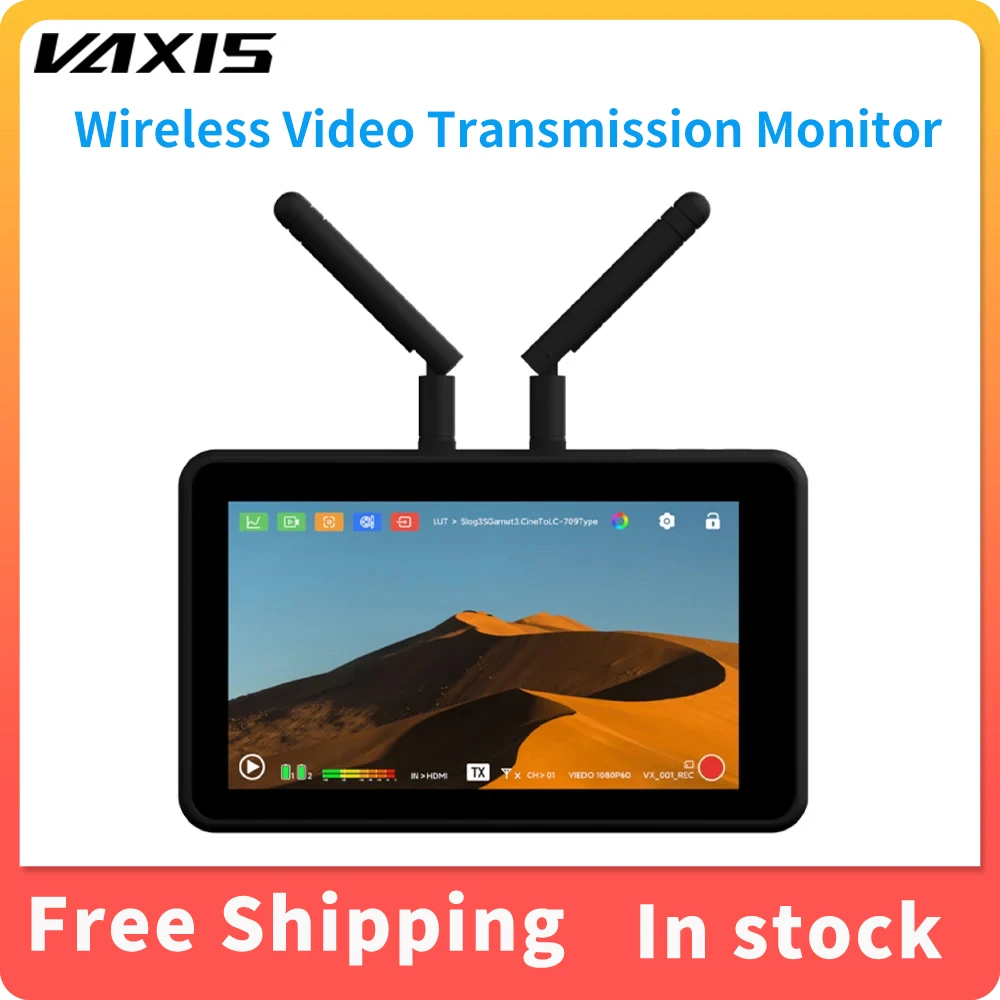 Vaxis Atom 5.5 Inch A5 Wireless Video Transmission Monitor Professional Package Highlight Screen Recording150m Transmission