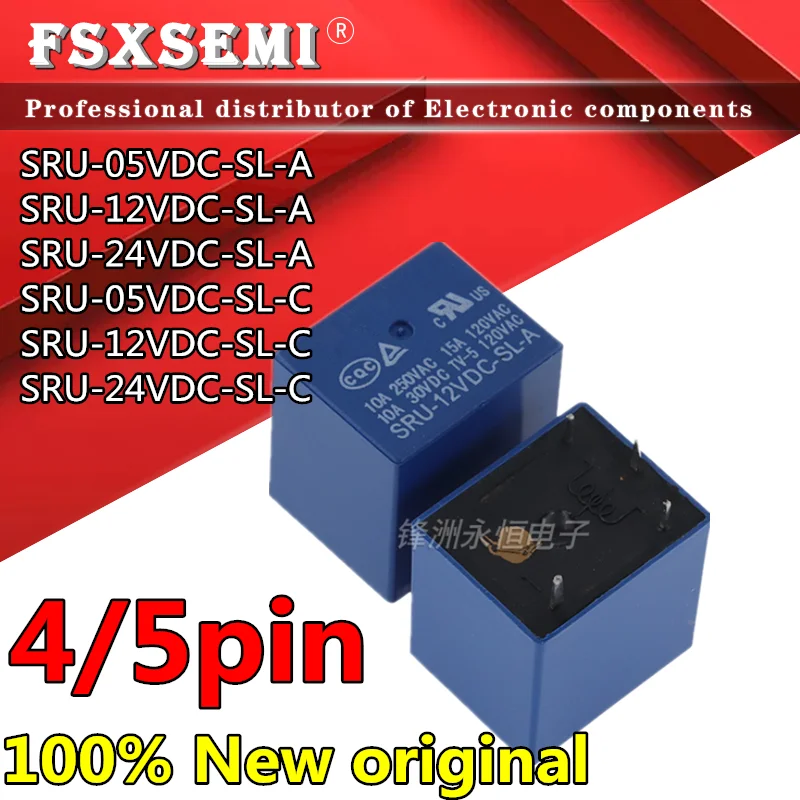 5pcs New SRU-05VDC-SL-A SRU-12VDC-SL-A SRU-24VDC-SL-A SRU-05VDC-SL-C SRU-12VDC-SL-C SRU-24VDC-SL-C 5V 12V 24V 4pin 5pin Relay