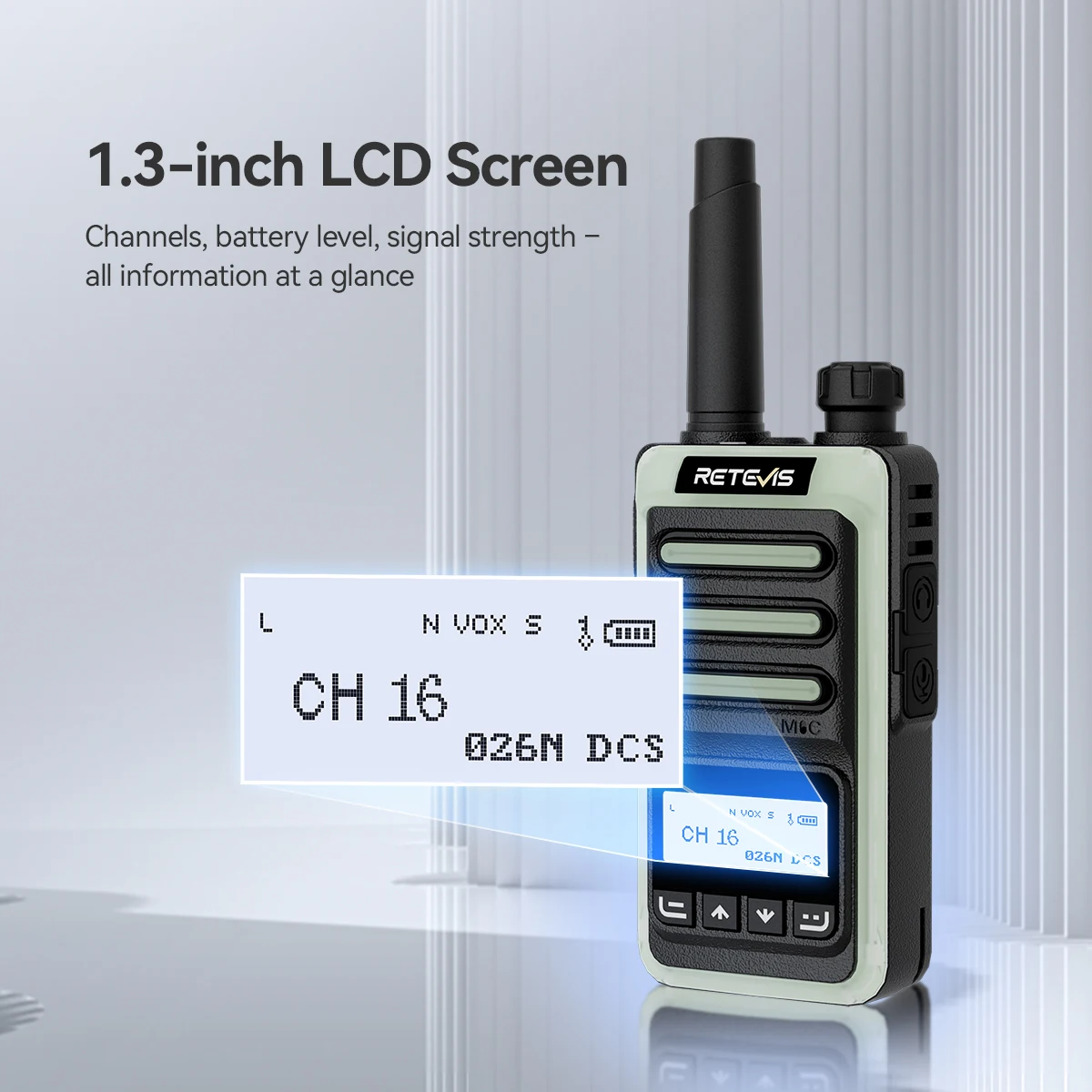 Retevis RB666S Walkie-Talkie PMR446 Lizenzfreies Walkie-Talkie Tragbares Typ-C-Schnelllade-VOX-Radio für den Notfall im Hotel Mall – Detail 4