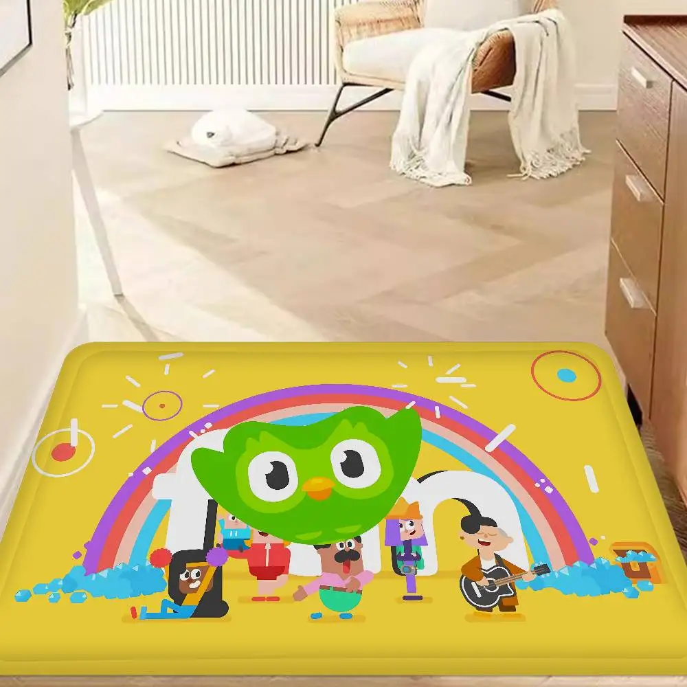language D-Duolingos app Floor Mat INS Style Soft Bedroom Floor House Laundry Room Mat Anti-skid Household Carpets