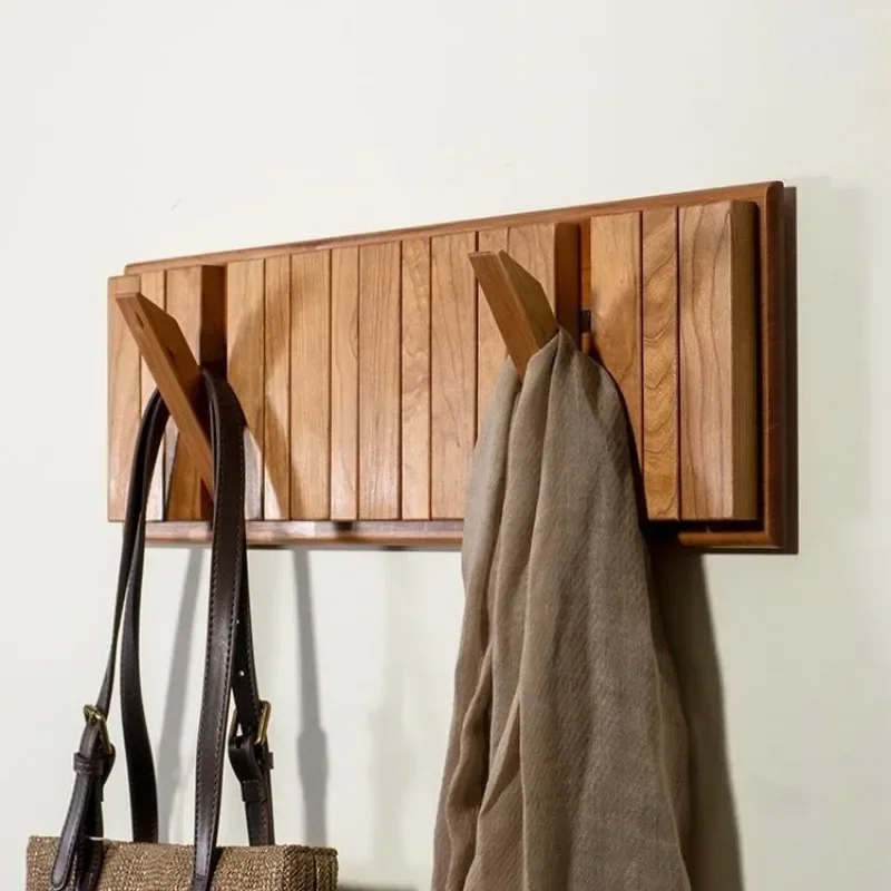 Wall Clothes Hanger Mounted Coat Hook Nordic Solid Wood Hallway Dressing Rooms Furniture Living Room