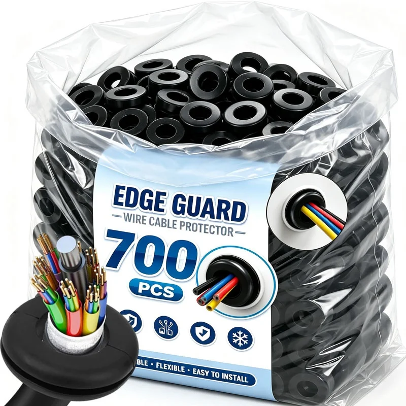 700Pcs Rubber Grommet Kit Cable Wire Hole Grommets for Automotive Wiring Electrical Panels Dust Proof Moisture Resistant