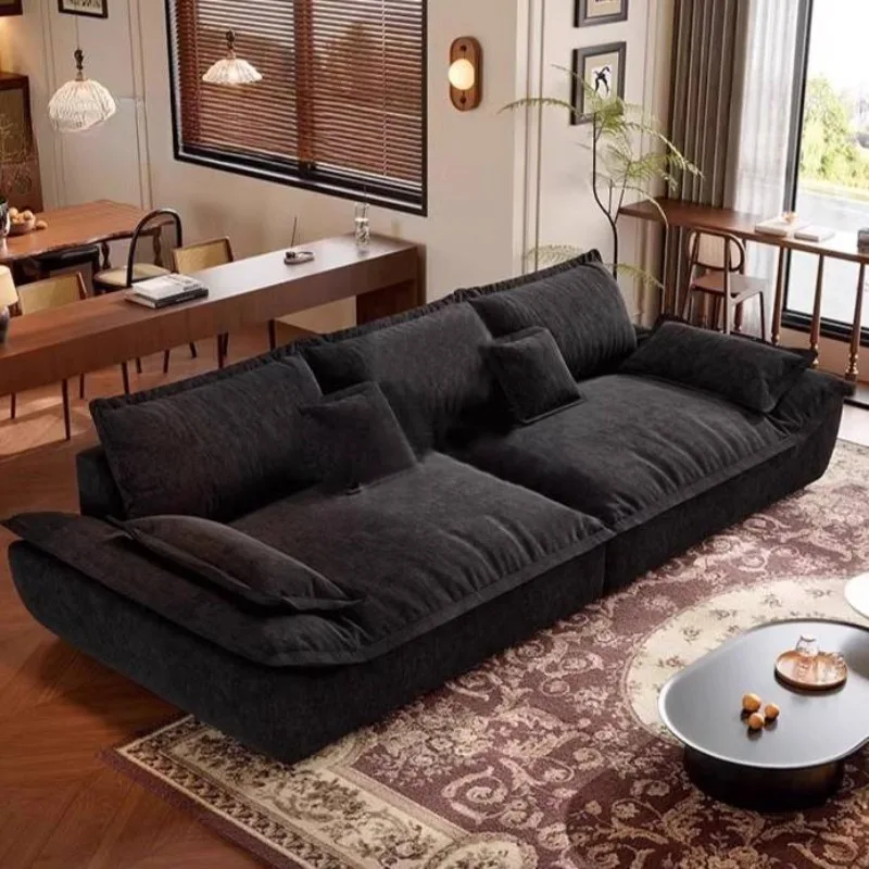 أرائك غرفة المعيشة الإيطالية كبيرة الحجم الحد الأدنى بمقعدين أرائك غرفة المعيشة الكسولة صالات أثاث منزلي حديث Divano Soggiorno #4