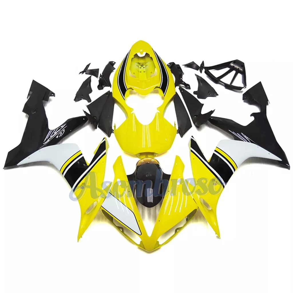 ABS Plastic shell Motorcycle Fairings Kit For YAMAHA YZFR1 2004 YZF R1 2005 YZF-R1 2006 models | Yellow White Black