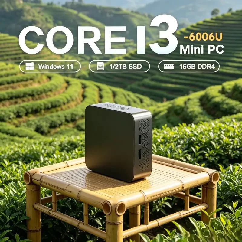 

Reliable Mini Desktop Powered by Core I3-6006U,Windows 11.16GB SSD Storage, Smooth WiFi6 Connection and 4K Bring You Great Using