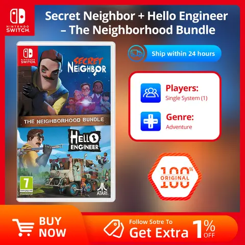 Nintendo Switch Game - Secret Neighbor + Hello Engineer – The Neighborhood Bundle - for Switch OLED  Original Game Card