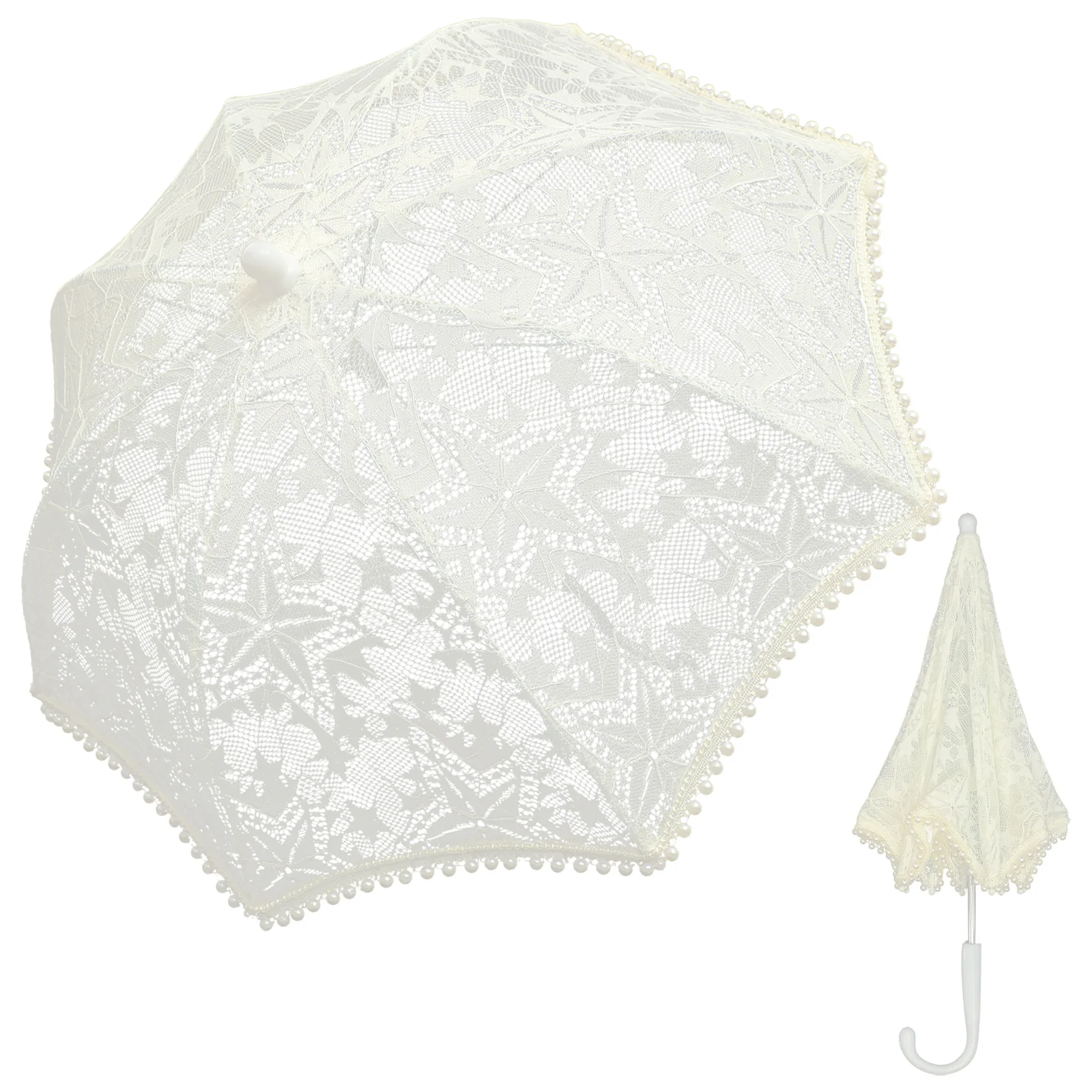 Lace Umbrella Festival Fancy Wedding Umbrellas Parasols for Girl White Girls Bridegroom