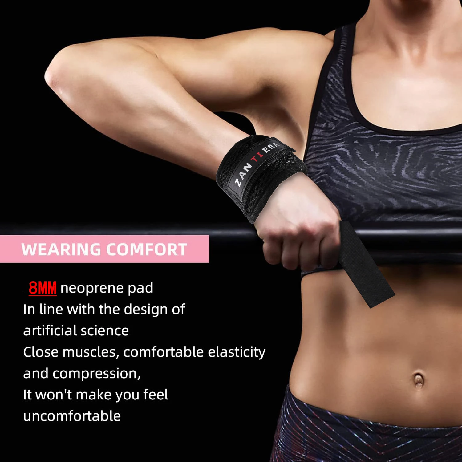 Neues 3-in-1 Fitness-Hilfsmittel-Set, inklusive Stützgurt, Knöchelbandage, Handgelenkband, unverzichtbar für das Training, praktisches Design. – Detail 4