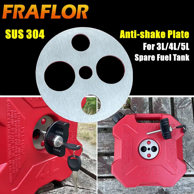 SUS304 Anti-shake Gasket Plate for 3L 4L 5L Spare Fuel Tank Lock Mount Metal for Oil Cans Gas Can Jerrycan Holder Bracket Clamp