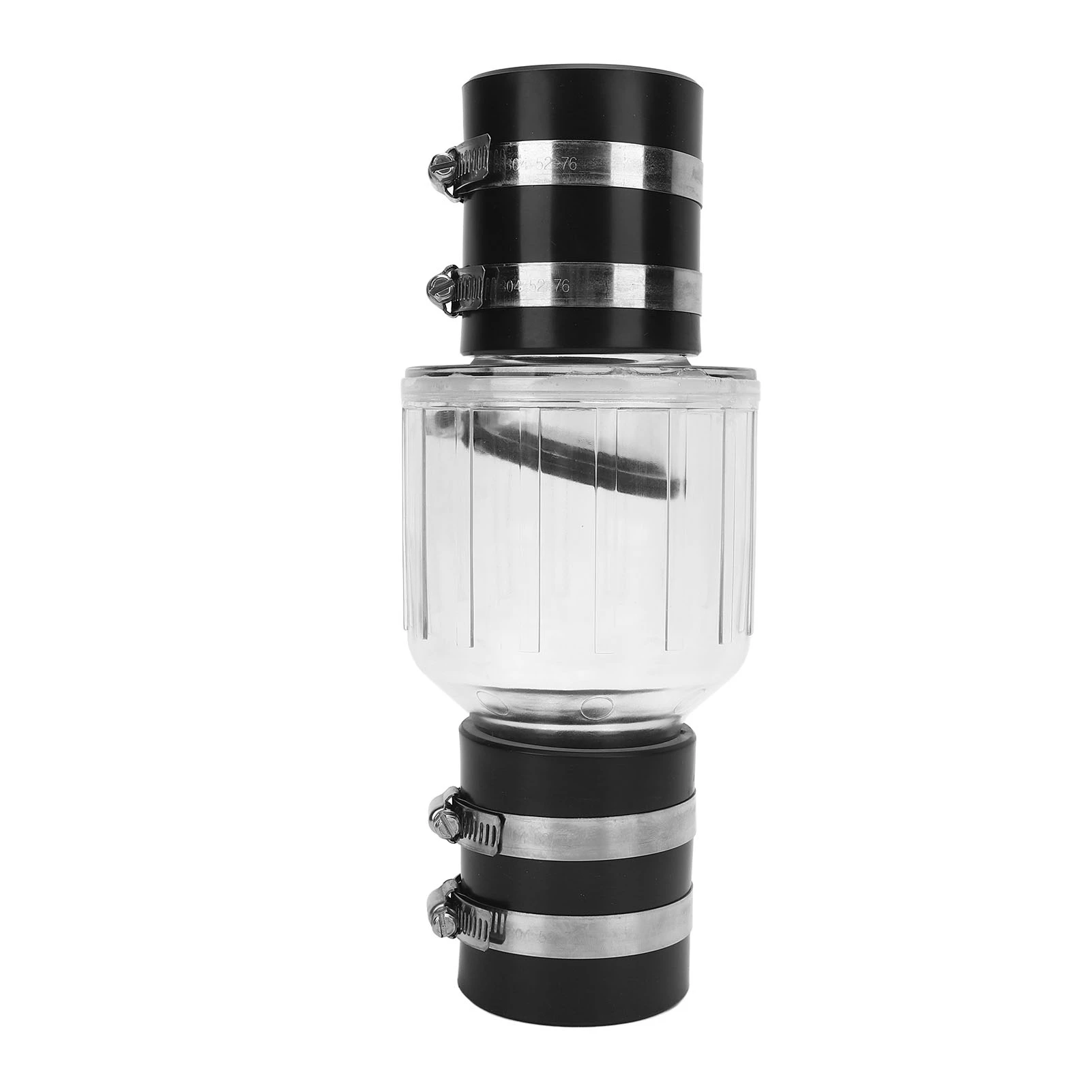 Quiet Sump Pump Check Valve Clear Silent 2in PVC Pipe Backflow Valve with Spring Loaded Flapper