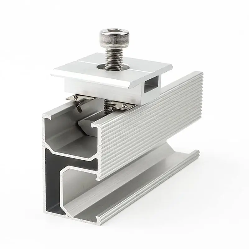 A20I Solar Panel Bracket Centre Clamp Kit, 6 Pieces Aluminium Alloy Photovoltaic Solar Panel Centre Clamps 35mm