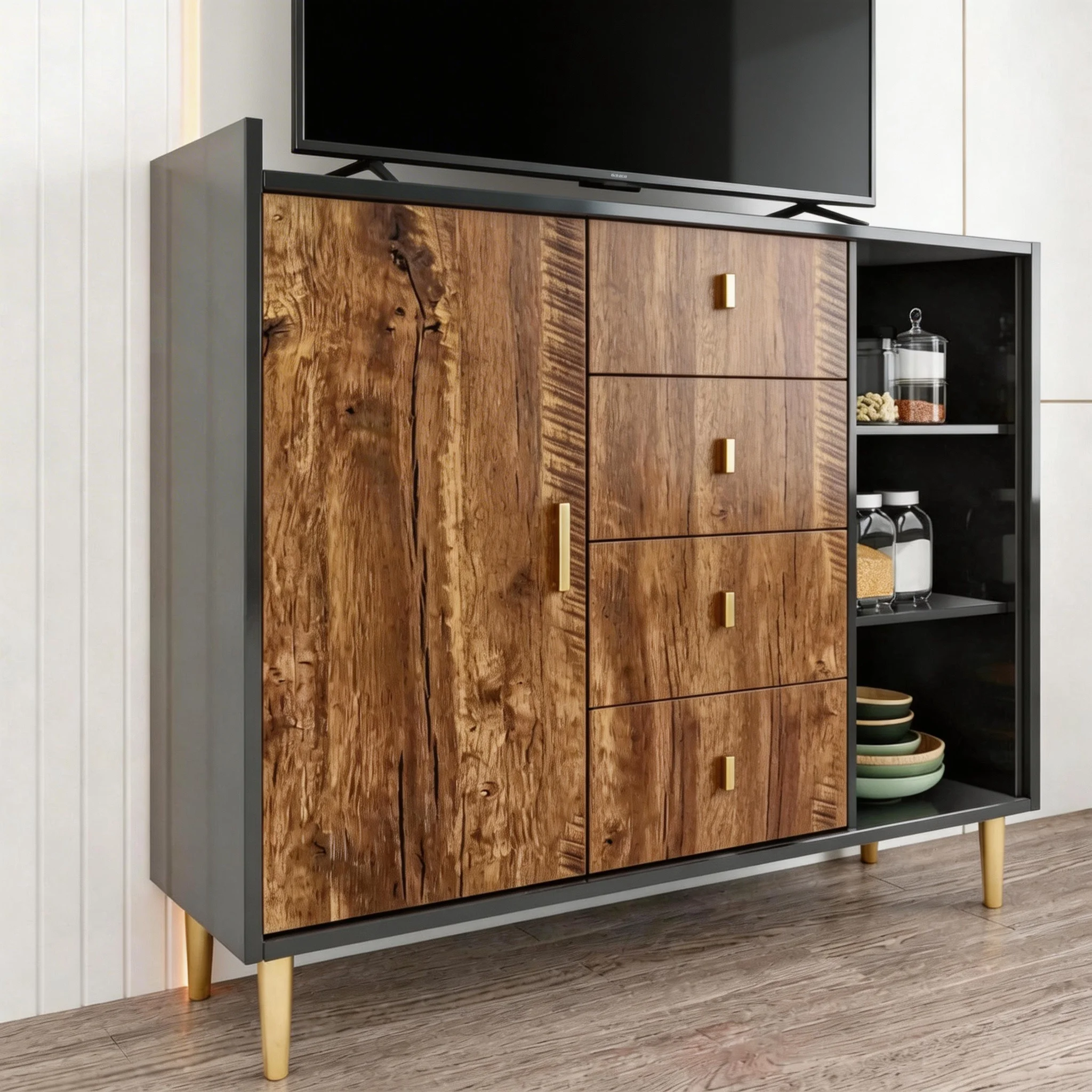 black wood matt furniture stickers boeing film pvc adhesive paper back vinyl wallpaper cabinet furniture wood fiber wallpaper