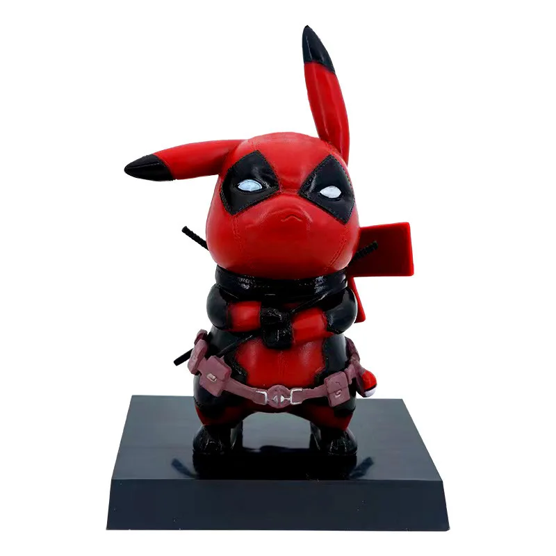 

Pokemon Pikachu as X-Men Deadpool Cute Doll Toy Set Birthday Party Gift