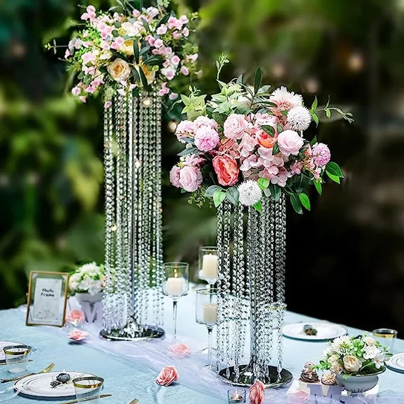 

10Pcs 50/90 70/120 cmWedding Centerpieces Acrylic Vase Stands for Crystal Centerpiece Table Decorations Wedding Decoration 2924