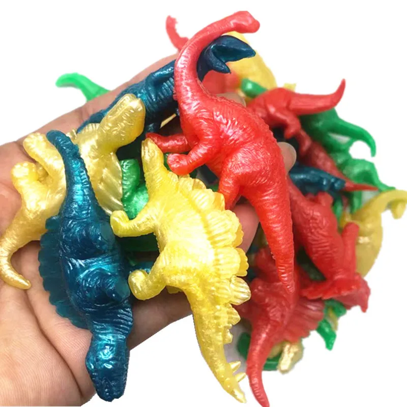 6 pz TPR gomma morbida piccolo dinosauro Stretch giocattoli divertimento elastico dinosauro Stretch giocattoli per bambini giocattoli stile casuale partito piccolo regalo