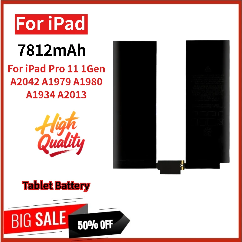 High Quality Battery For iPad Pro 11 1Gen A1980 A1934 A2042 A1979 A2013 Tablet 3.8V 7812mAh Brand New Replacement Battery