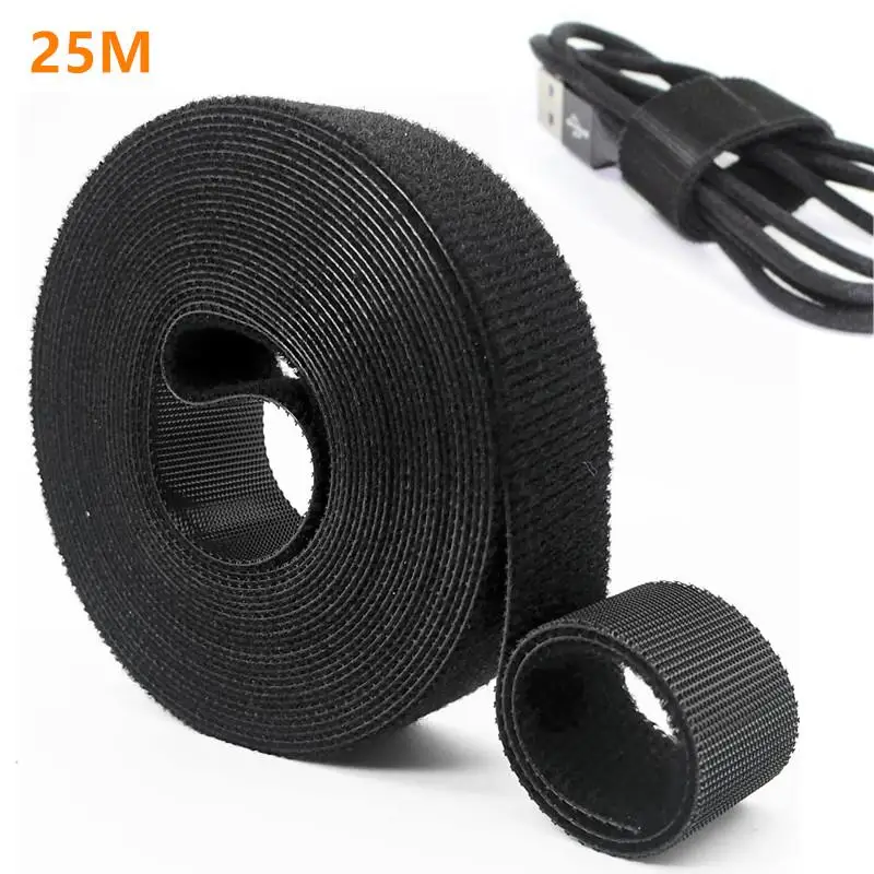 1/2/3/5/10/25M 10mm Cable Organizer Cable Management Tape Earphone Mouse Cord Management Ties Protector For Phone