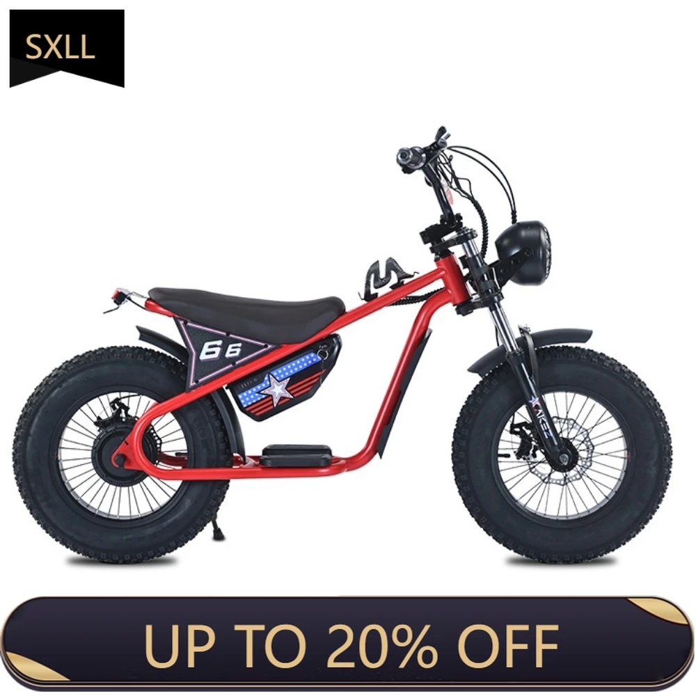 

SXLL OEM E KIDS bicycle 16 inch children's electric off-road vehicle, small motor power 36V350W children's electric retro bicycl