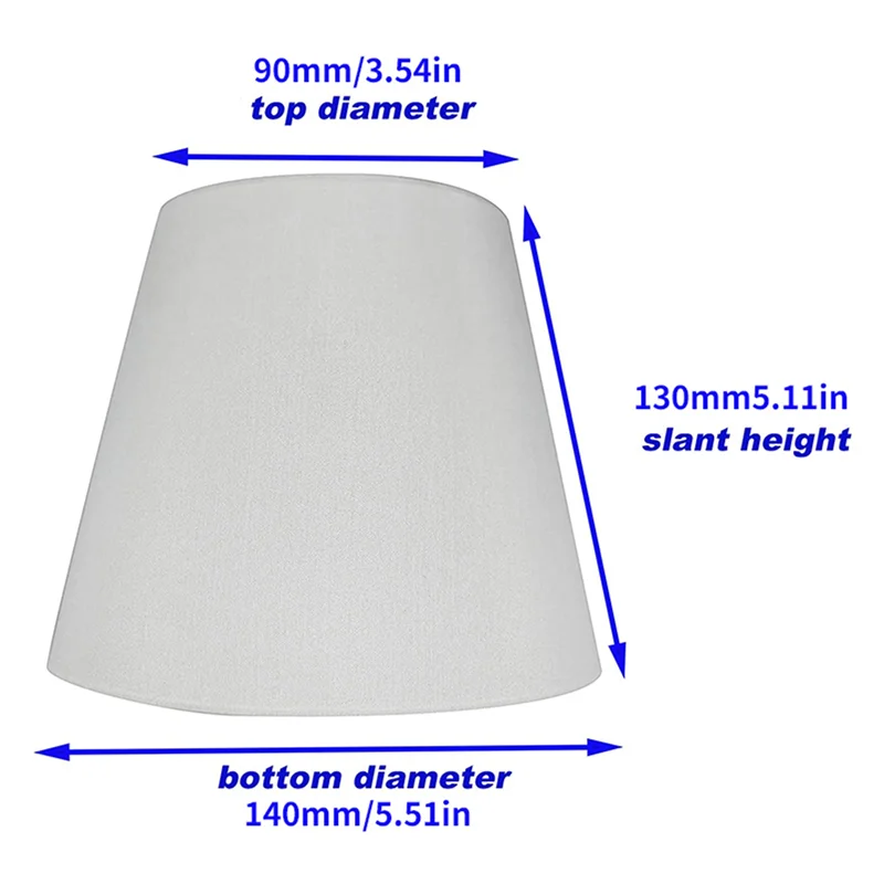 VOFUN-Set di 12 paralumi per lampadari con clip in tessuto bianco, ricambio per lampada da parete E14 lampadario decorazione domestica