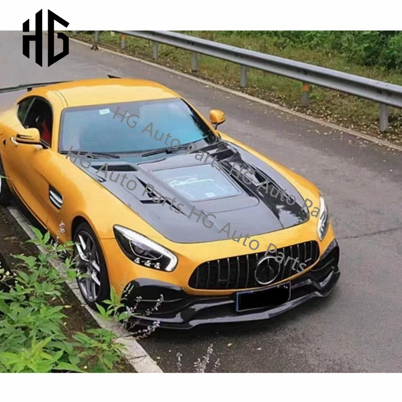 Good Quality Carbon Fiber Transparent Engine Cover IMP Style Front Hood For Mercedes Benz AMG GT GTC GTS Car Bumper Bonnet Cover