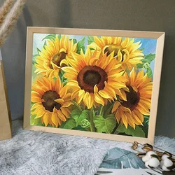 5d Diamond Painting Sunflower Diamond Embroidery Flowers Cross Stitch Kits Full Round Mosaic Hobby Art DIY Home Decoration