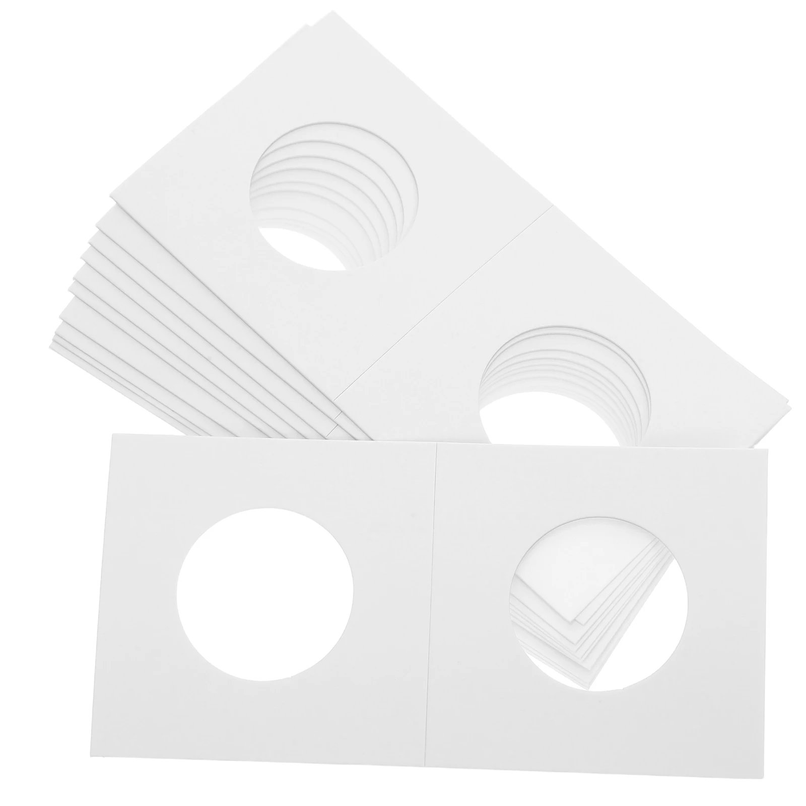 

150pcs Collection Cardboard Holder Clear Clips for Collectors Portable Storage Box Transparent Windows Holders Coin Container